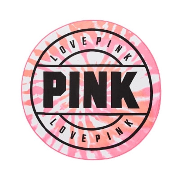 New Victoria’s Secret PINK Round Beach Towel - Picture 1 of 4